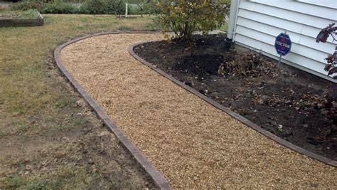 Life Time Pavers: Pea Gravel Patio & Walkways with Brick Border