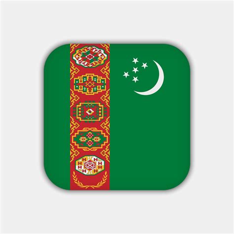 Turkmenistan flag, official colors. Vector illustration. 11141780 ...