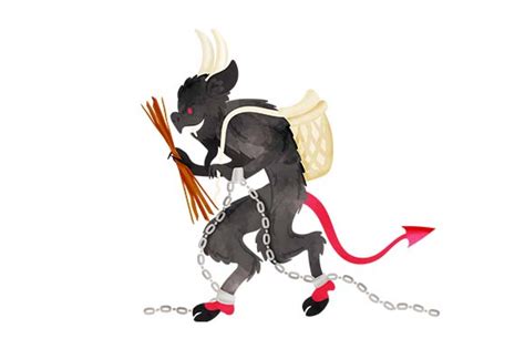 Krampus, Alpine Folklore - Watercolor SVG Cut file by Creative Fabrica ...