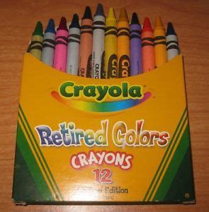 12 Crayola Retired Colors Crayons 2003 Limited Edition Box on PopScreen