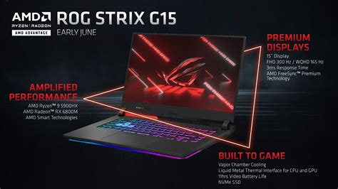 ASUS ROG STRIX G15 AMD Advantage Laptop With Ryzen 9 5900HX & Radeon RX ...