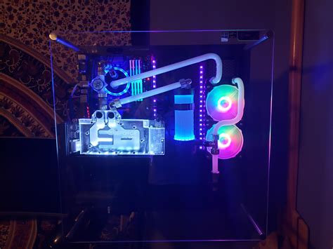 My custom watercooled RGB wall mounted gaming PC : r/pcmods