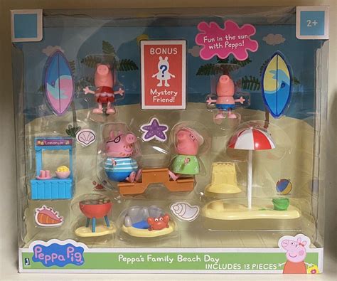 Peppa Pig Peppa's Family Beach Day 13 Piece Set-New in Box | #3891703123