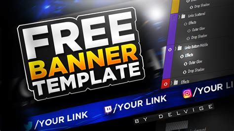 EPIC FREE YouTube Banner Template - Photoshop CC/Cs6 2017! PSD Download ...