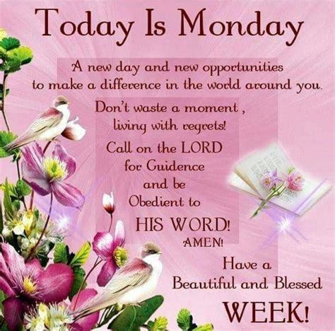 Today is Monday | Monday inspirational quotes, Monday morning quotes, Monday blessings