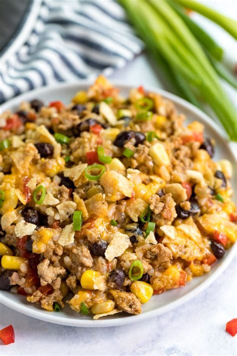 Southwest Ground Turkey and Rice Skillet - a healthy and quick dinner