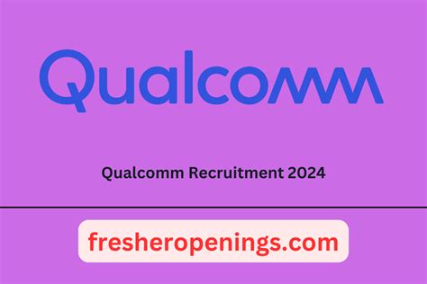 Qualcomm Careers Jobs 2024 : Salary- up to 11.5 LPA