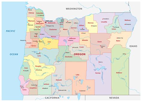 Oregon Map With Cities - South Carolina Map