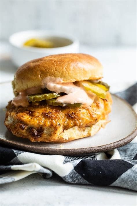 Air Fryer Chicken Sandwich with Sriracha Mayo - Skinnytaste