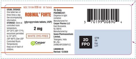 Robinul (Casper Pharma LLC): FDA Package Insert, Page 2