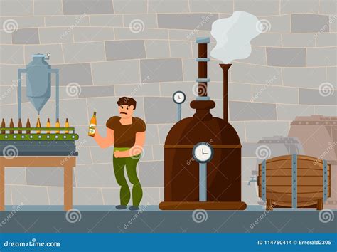 Beer brewing process stock vector. Illustration of craft - 114760414