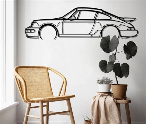 911 Turbo model 964 Detailed Silhouette Metal Wall Art by Gabouque223 | Download free STL model ...