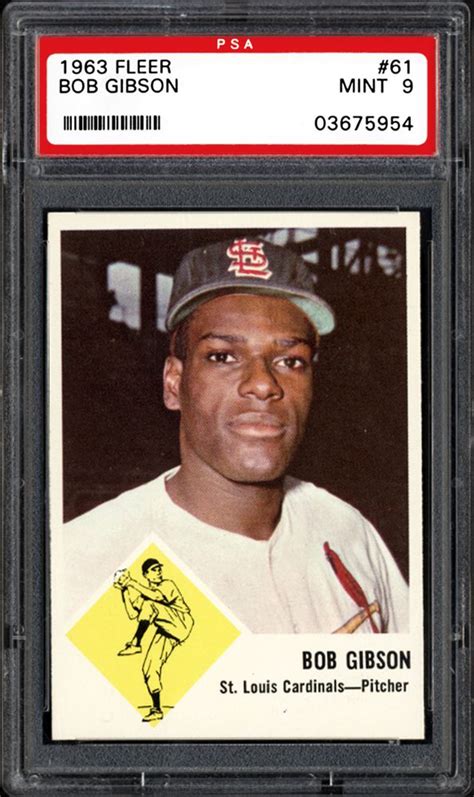 Auction Prices Realized Baseball Cards 1963 FLEER Bob Gibson Summary