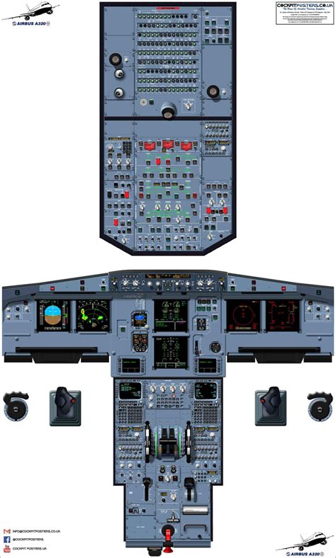 Airbus A320 LCD Displays CFM EIS Cockpit Poster | CockpitPosters.co.uk