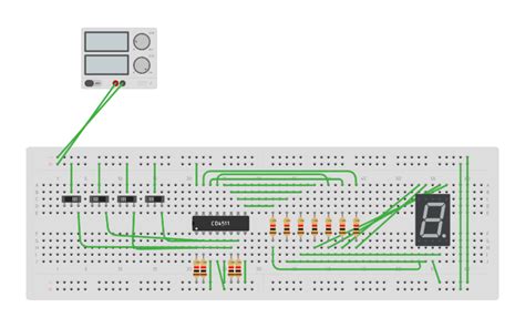 Circuit design 7 Segment Counter | Tinkercad