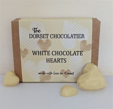 White chocolate hearts – The Dorset Chocolatier