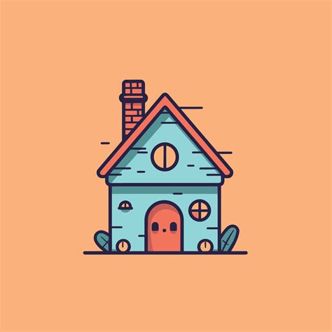 Cute kawaii house chibi mascot vector cartoon style 23126526 Vector Art at Vecteezy