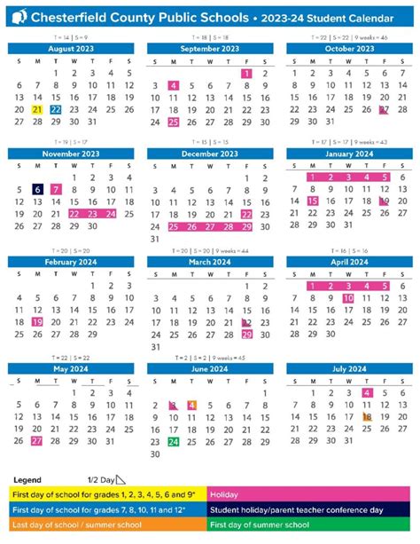 Chesterfield County Public Schools Calendar 2023-2024