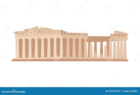 Logo of Acropolis in Greece. Athens Travel and Voyage Around Europe Stock Vector - Illustration ...