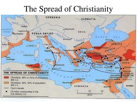 The Spread Of Christianity Map