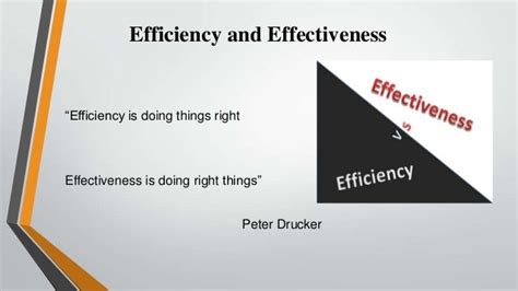 Efficiency and effectiveness: Presentation with Examples