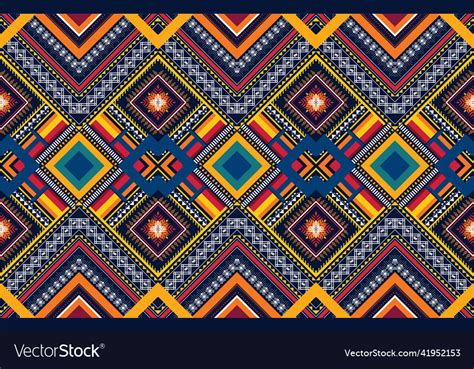 Geometric ethnic pattern background seamless Vector Image