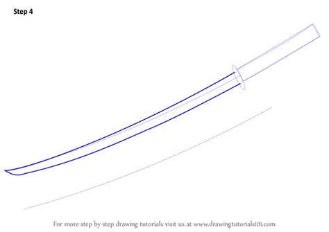 Learn How to Draw a Samurai Sword (Swords) Step by Step : Drawing Tutorials