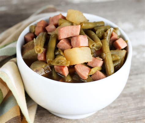 Ham, Potatoes and Green Beans - The Farmwife Cooks