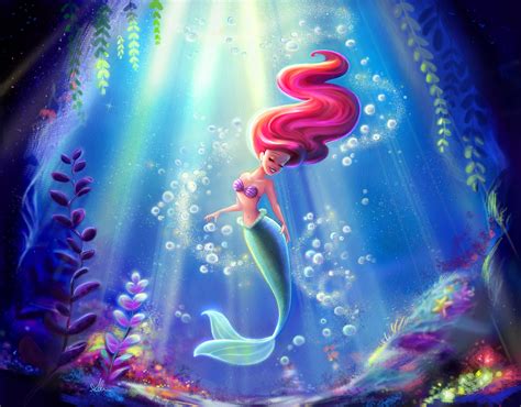 #60279 The Little Mermaid (1989) HD, Red Hair, Long Hair, Underwater, Ariel (The Little Mermaid ...