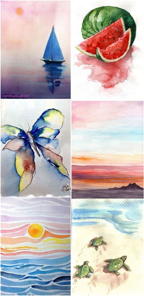 29 Creative Watercolor Painting Ideas for Beginners - Fancy Ideas about Everything | Painting ...