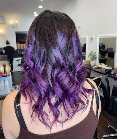 Top 100 image black hair with purple highlights - Thptnganamst.edu.vn