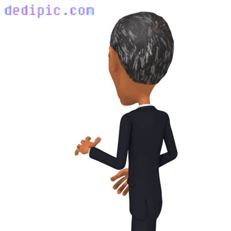 Barack Obama Thanks You 3D Caricature Animated GIF – Dedipic