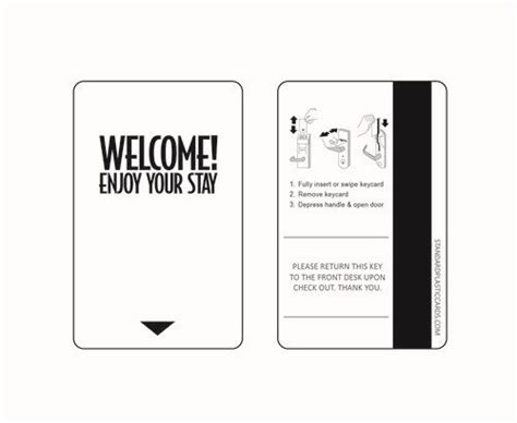 Hotel key cards, Card template, Business template