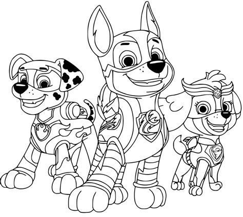 10 Free Paw Patrol Mighty Pups Coloring Pages Printable