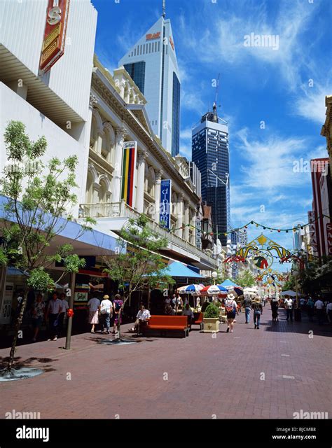 Shopping centre in the city of Perth Stock Photo - Alamy