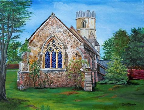 All Saints Church Painting by Karen Haynes