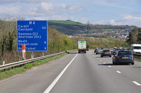 Swansea : M4 Motorway © Lewis Clarke cc-by-sa/2.0 :: Geograph Britain ...