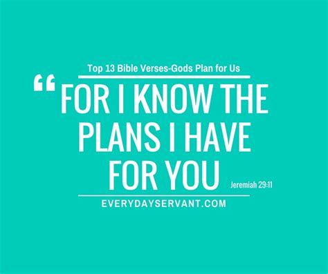 Top 13 Bible Verses-Gods Plan for Us - Everyday Servant