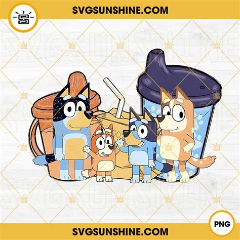 Bluey Family PNG, Bluey Dog Cartoon PNG Digital File Cartoons Png, Digital Files, Family, Dogs ...