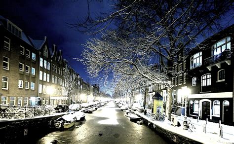 Amsterdam canal on a winter night - a photo on Flickriver