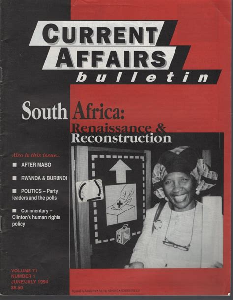 CURRENT AFFAIRS BULLETIN : SOUTH AFRICA RENAISSANCE & RECONSTRUCTION ...