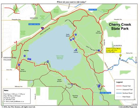 Cherry Creek State Park Map by ColoradoBikeMaps.com | Avenza Maps