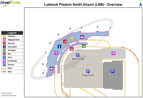 Lubbock - Lubbock Preston Smith International (LBB) Airport Terminal Map - Overview | Airport ...