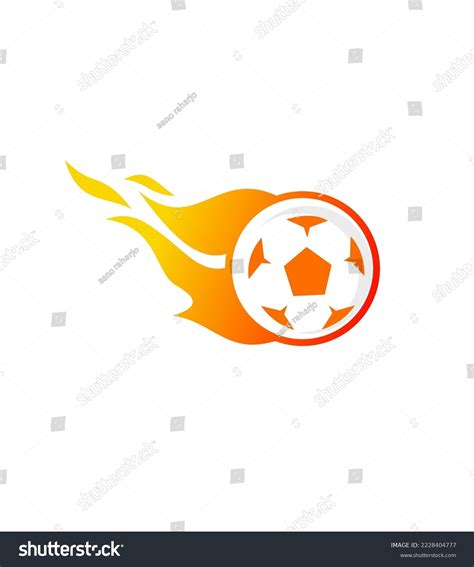 Soccer Ball Icon Abstract Logo Fire Stock Vector (Royalty Free ...