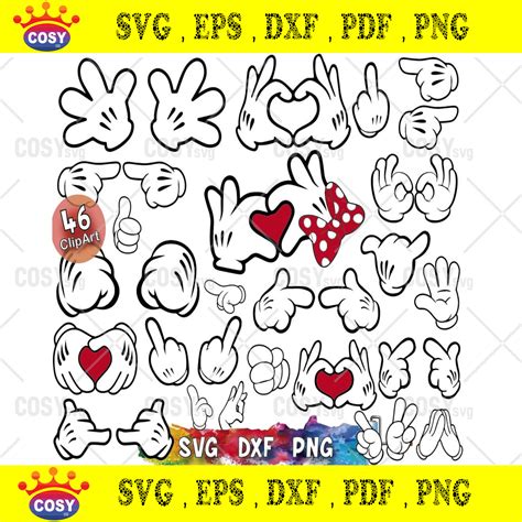 Mickey Mouse Hands svg Mickey Hand svg, Mickey Mouse cut file