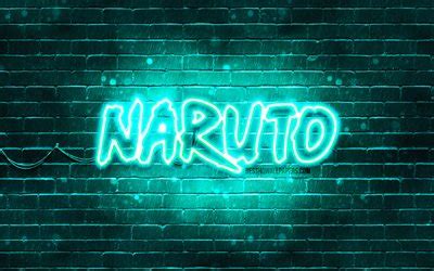 Descargar fondos de pantalla Logo Naruto turquoise, 4k, mur de briques turquoise, logo Naruto ...