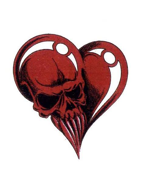 18 Love Skull Heart Tattoo Designs ideas | heart tattoo, heart tattoo ...