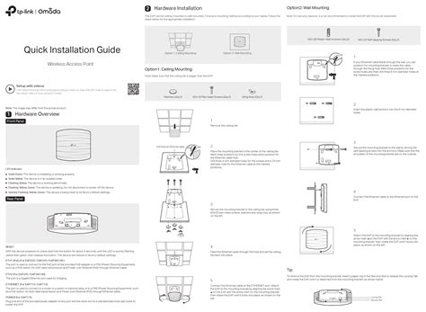 TP-Link EAP Wireless Access Point Quick Installation Guide