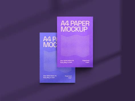 Premium PSD | Minimal A4 Paper Stationery Mockup