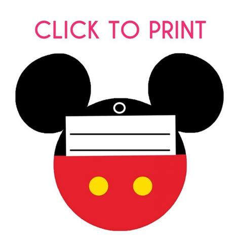 Free Printable Mickey Mouse Luggage Tags - Brought to You by Mom | Mickey mouse luggage, Free ...